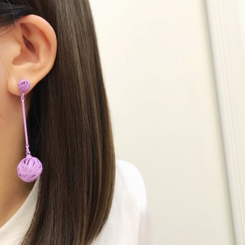 AOMU 2018 New Metal Wire Ball Colorful Acrylic Geometric Circle Irregular Flower Long Dangle Earrings For Women Girl Brinco