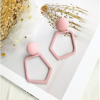 AOMU 2018 New Metal Wire Ball Colorful Acrylic Geometric Circle Irregular Flower Long Dangle Earrings For Women Girl Brinco