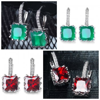 MISANANRYNE Fashion Earrings for Women Shining Square Zircon Wedding Earrings Jewelry Accessories boucle doreille brincos