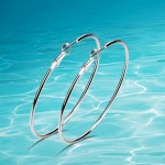 Personality favorite Big Circles Hoop Earrings For Women Fashion Sterling Silver Jewelry Trendy Retro Big Round Circle Earr