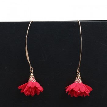 Flower Earrings Copper Fish-shaped Earrings Metal Women Earrings