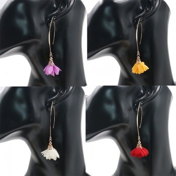 Flower Earrings Copper Fish-shaped Earrings Metal Women Earrings