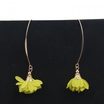 Flower Earrings Copper Fish-shaped Earrings Metal Women Earrings