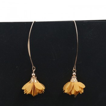 Flower Earrings Copper Fish-shaped Earrings Metal Women Earrings