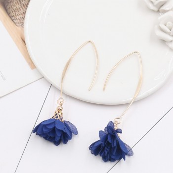 Flower Earrings Copper Fish-shaped Earrings Metal Women Earrings