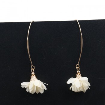 Flower Earrings Copper Fish-shaped Earrings Metal Women Earrings