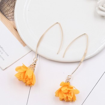 Flower Earrings Copper Fish-shaped Earrings Metal Women Earrings