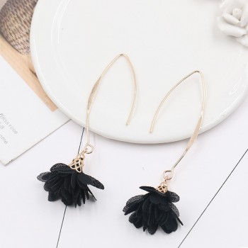 Flower Earrings Copper Fish-shaped Earrings Metal Women Earrings