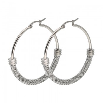 FairLadyHood  Simple Fashion Round Exaggerated Large Earrings Factory Direct Sales Hot Stainless Steel 316L Hoop Earrings