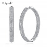 Top quality 4cm diameter large hoop earrings white jewelry classic jewellery fast shipping women big circle earring