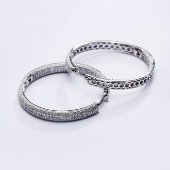 Top quality 4cm diameter large hoop earrings white jewelry classic jewellery fast shipping women big circle earring