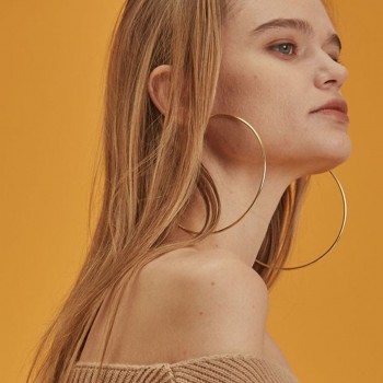 4 Oversized Circel Hoop Earrings For Women Hot Gold Silver Big Round Hoops Earrings 2018 Brincos Pendientes aros mujer oreja