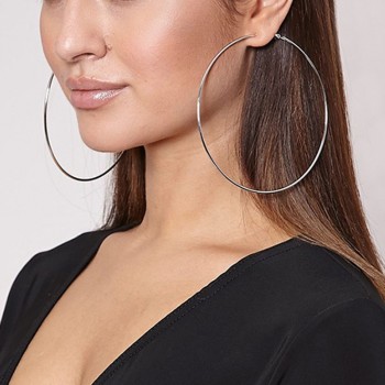 4 Oversized Circel Hoop Earrings For Women Hot Gold Silver Big Round Hoops Earrings 2018 Brincos Pendientes aros mujer oreja