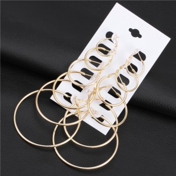 SOHOT Fashion Big Small Nickel Free Hoop Earrings 8 Sizes Party Jewelry Accessories for Women OL Mother Day Gift Wholesale Price