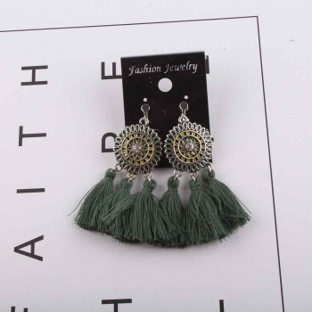 JIOFREE 2018 Hot Sale Bohemia Tassel Clip Earring For Women Minimalist Dangle Hook Long Earrings Statement Jewelry Wholesale