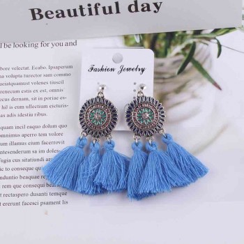 JIOFREE 2018 Hot Sale Bohemia Tassel Clip Earring For Women Minimalist Dangle Hook Long Earrings Statement Jewelry Wholesale