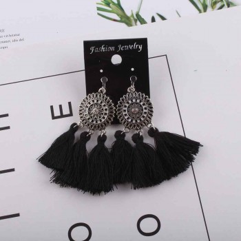 JIOFREE 2018 Hot Sale Bohemia Tassel Clip Earring For Women Minimalist Dangle Hook Long Earrings Statement Jewelry Wholesale