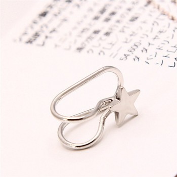 Ear Cuff Zircon Pentagram Clip Earring 2018 Clip Earring No Hole C or U design earcuff clip earrings without piercing jewelry Z4