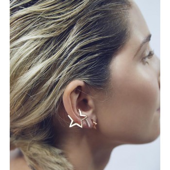 hollow star earring ear cuff clip on earrings for women fashion jewelry brinco earcuffs aretes clip earrings without piercing