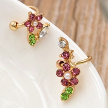 2018 Sale Time-limited Plant Girls Earcuff Nice Single Crystal Flower Ear Cuff Earring Wrap Clip Earrings Free Shipping 1