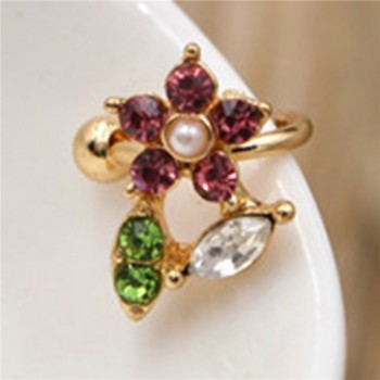 2018 Sale Time-limited Plant Girls Earcuff Nice Single Crystal Flower Ear Cuff Earring Wrap Clip Earrings Free Shipping 1