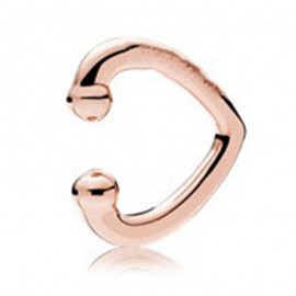 925 Sterling Silver Pandora Clip Earrings For Women Rose Gold Open Heart Ear Cuff Office Lady Fine Europe Jewelry Birthday Gift