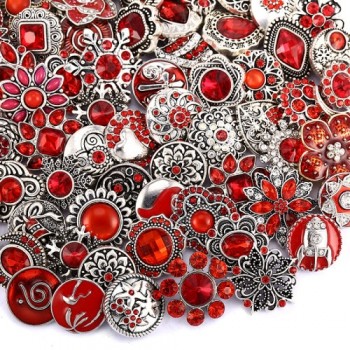 10pcs/lot Wholsale 18mm Snap Jewelry Mixed Styles Snap Buttons Fit Snap Bracelet Bangles Necklaces