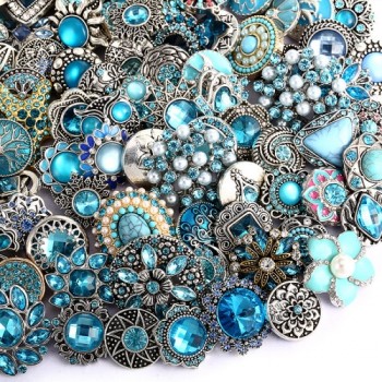 10pcs/lot Wholsale 18mm Snap Jewelry Mixed Styles Snap Buttons Fit Snap Bracelet Bangles Necklaces