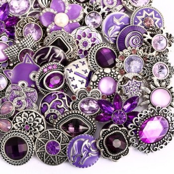 10pcs/lot Wholsale 18mm Snap Jewelry Mixed Styles Snap Buttons Fit Snap Bracelet Bangles Necklaces