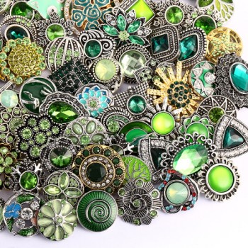 10pcs/lot Wholsale 18mm Snap Jewelry Mixed Styles Snap Buttons Fit Snap Bracelet Bangles Necklaces