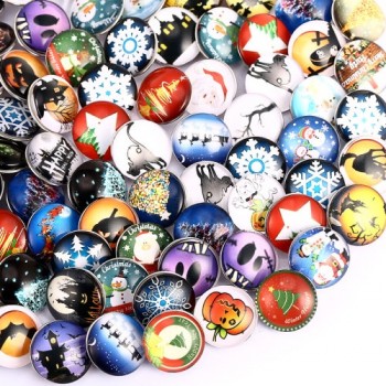 10pcs/lot Wholsale 18mm Snap Jewelry Mixed Styles Snap Buttons Fit Snap Bracelet Bangles Necklaces