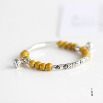 Womens Ceramic hand made DIY Bracelets Artware Retro bracelet for woman girl gift Fashion Jewelery wholesale #1555
