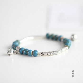 Womens Ceramic hand made DIY Bracelets Artware Retro bracelet for woman girl gift Fashion Jewelery wholesale #1555