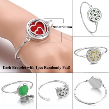 Tree of Life Locket Bracelet Bangle Christmas Stainless Steel Essential Oil Diffuser Perfume Aromatherapy Aromatherapy Bracelet
