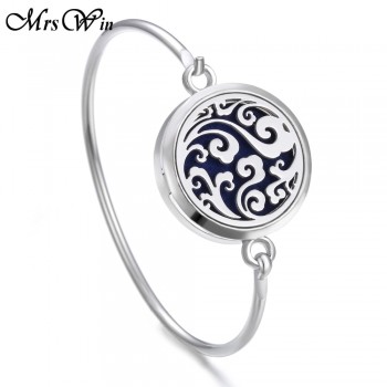 Tree of Life Locket Bracelet Bangle Christmas Stainless Steel Essential Oil Diffuser Perfume Aromatherapy Aromatherapy Bracelet