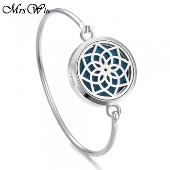 Tree of Life Locket Bracelet Bangle Christmas Stainless Steel Essential Oil Diffuser Perfume Aromatherapy Aromatherapy Bracelet