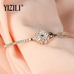 YIZILI bracelet for women rose gold color charm bracelet High quality shining zircon bracelets bangles Banquet fashion jewelry