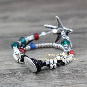 Anslow Brand New Hot Sale Promotion Discount Unique Silver Plated Multilayer Colorful Mothers Christmas Day Gift  LOW0652LB
