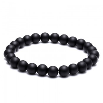 TANGYIN Charm Couple Bracelet 8mm Black White Natural Lava Stones Beads Beaded Bracelets Bangles For Men Women Jewelry Pulseras