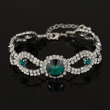 YFJEWE 2018 Women New Brand Designer Hot Sell Fashion Charm Jewelry Women Wedding Austrian Crystal Bracelet For Wedding B009