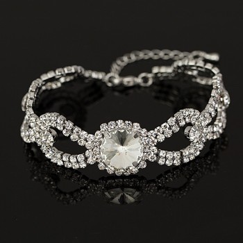 YFJEWE 2018 Women New Brand Designer Hot Sell Fashion Charm Jewelry Women Wedding Austrian Crystal Bracelet For Wedding B009