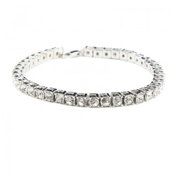 UWIN 8inch Hip hop Men Bracelet Silver/Gold Iced Out 1 Row Rhinestones Chain Bling Crystal Bracelet Women 20cm Drop Shipping