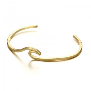 Tocona Bohemian Opening Wave Bracelets for Women Punk Gold Silver Alloy Bracelet Bangle Statement Jewelry Accessories 4993