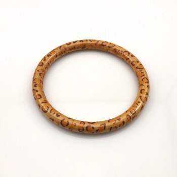 Wholesale 24pcs Leopard Painted Wood Bangle Free Shipping, Guaranteed Chinese Antique Bangle