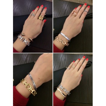 YUNRUO Gold /Silver Plated Alphabet Bracelet 2015 New Arrival Titanium Steel Fine Jewelry Birthday Gift Woman Free Shipping