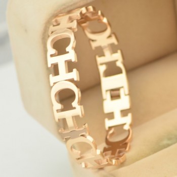 YUNRUO Gold /Silver Plated Alphabet Bracelet 2015 New Arrival Titanium Steel Fine Jewelry Birthday Gift Woman Free Shipping