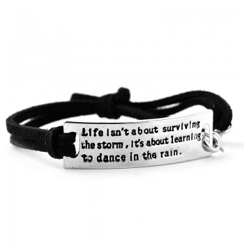 She Believed She Could So She Did Bracelets Simple Round message reminder  Bangles Leather inspiring Bracelet encourage chain