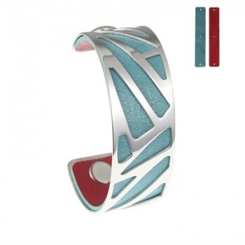 Cremo Cuff Bracelet Manchette Stainless Steel Bracelets Bangles For Women Valentines Day Gift Reversible Leather Pulseiras