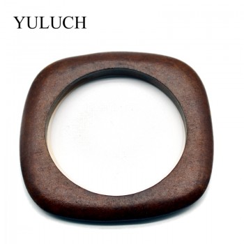 Big Round DIY Natural Wooden Simple Bangles Wood Bracelet Jewelry Black/Brown Bangles Wholesale YULUCH Bracelets For Women/Men