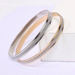 2019 Fashion Korean jewelry wholesale fashion double ring matte rose gold bangle bracelet female bracelet - a single price